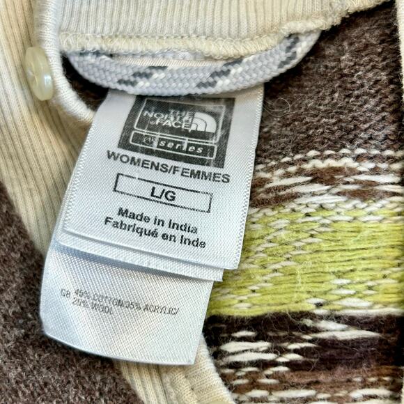 The North Face Mock Henley Women’s Large Brown Wool Blend Knit Sweater - Picture 10 of 14